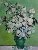 Vase with white roses
