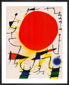 Joan Miro, Poster - Le soleil rouge