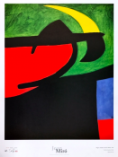 Joan Miro, Poster - Välj mellan inramning med exklusiv svart träram eller enbart postern.  Motivet har en vit kant som framhäver