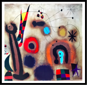 Joan Miro, Poster - Libellule aux ailerons rouges à la poursuite