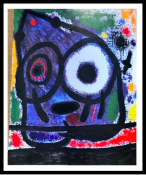 Joan Miro, Poster - Tête bleue et oiseau flèche