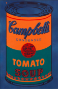 Colored Campbell's Soup Can, 1965 (blue & orange)