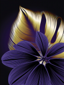 Purple Gold Flowers I