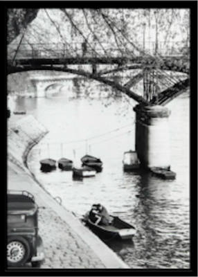 Sur la Seine au Pont-Des-Arts Paris 1957 - poster