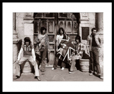 Rolling Stones outside The Alamo in Texas, 1975 - Poster