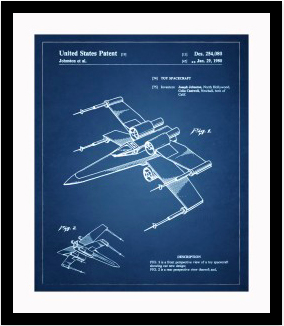 Starwars Blueprint Poster, Spacecraft