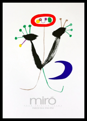 Joan Miro, Poster - Pour Tristan Tzara Parler seul