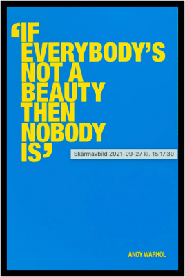 andy warhol - poster - Not a Beauty