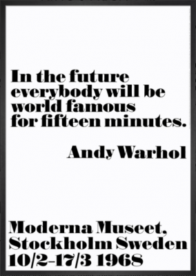 Andy Warhol - poster - In the future...