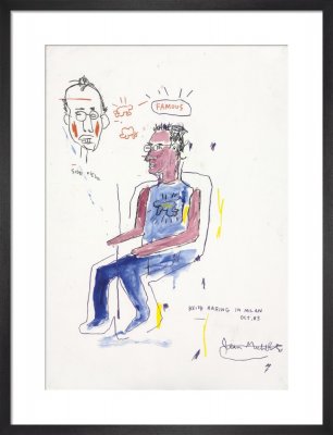 Basquiat Sketch of Keith Haring poster