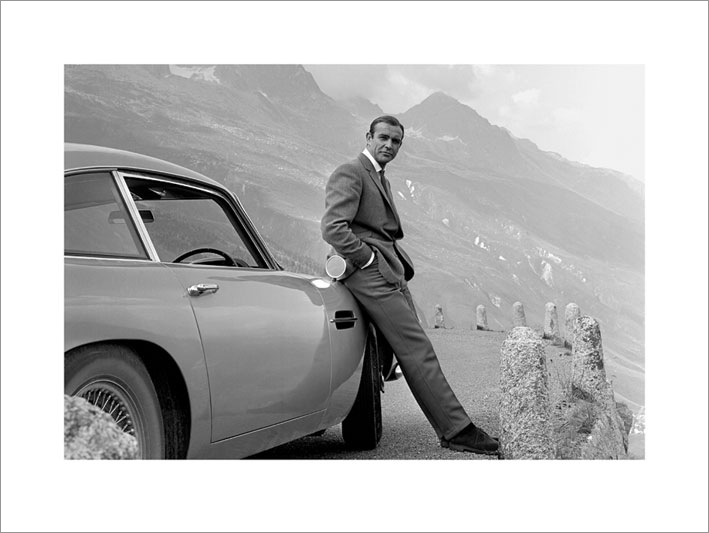Sean Connery James Bond 007 Aston Martin Poster 